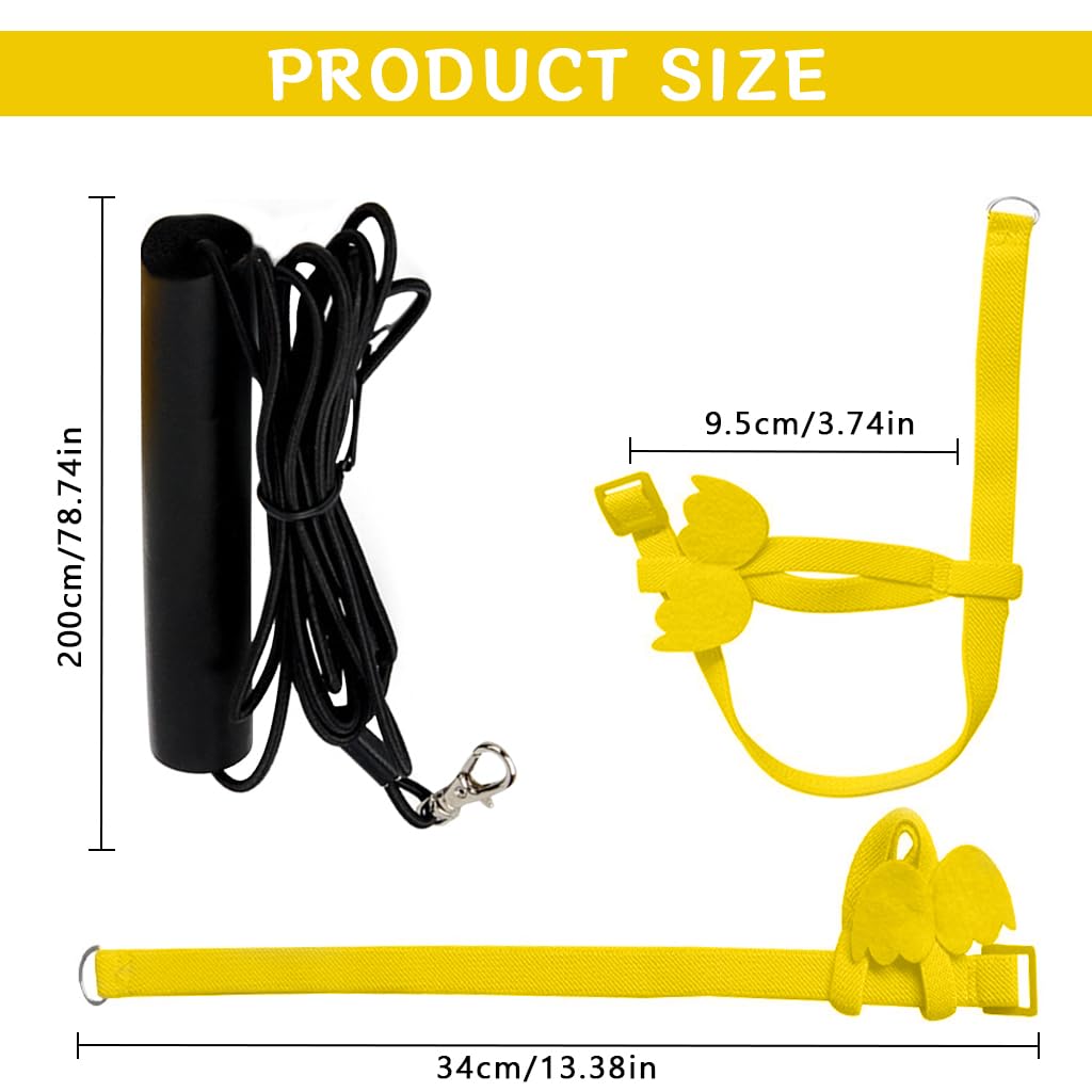 Qpets Bird Harness for Parrots with 2 m Elastic Leash and Quick Release Buckle | Adjustable Soft Belt
