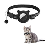 Qpets Cat Collar with Bell featuring Silicone Airtag Holder and Reflective Safety Design