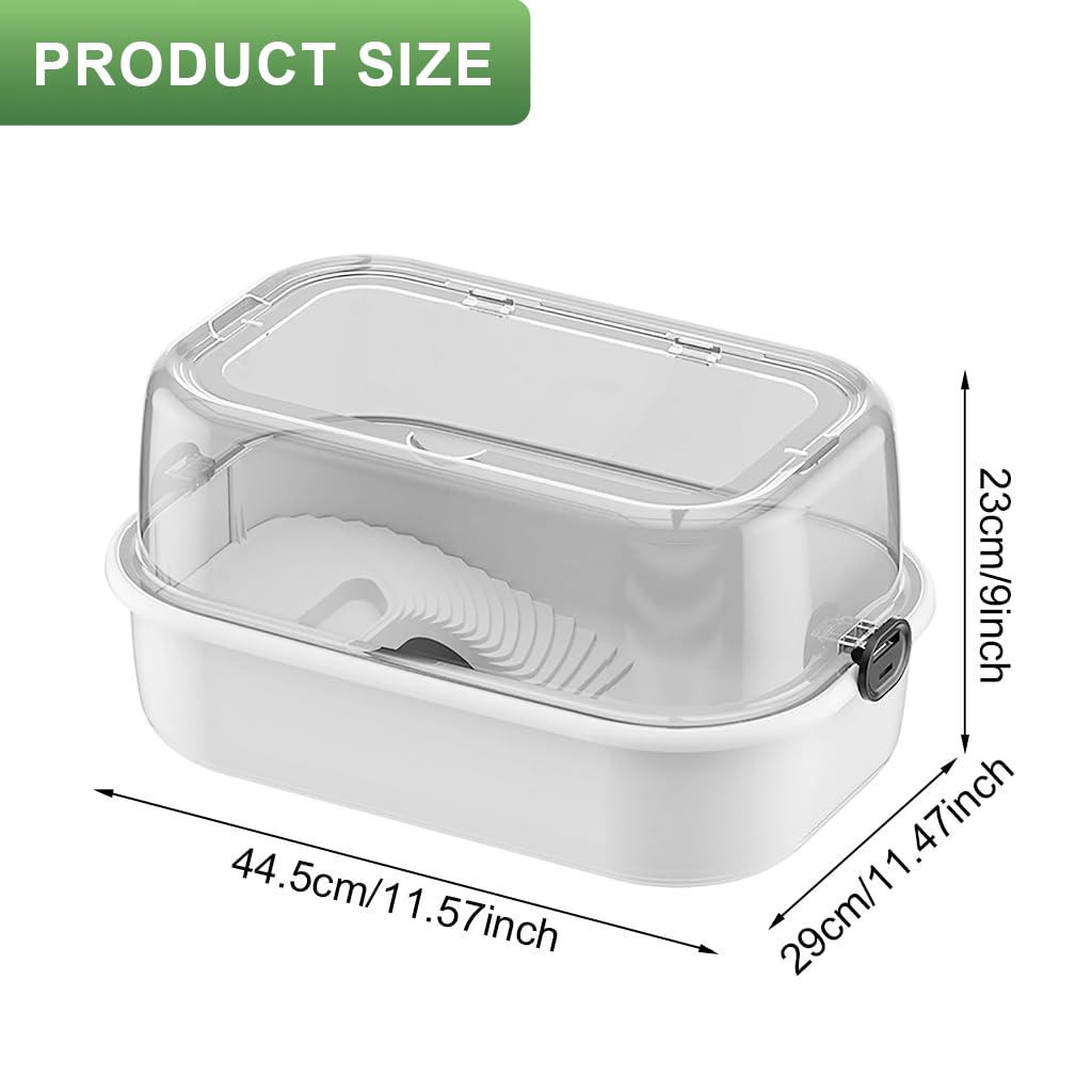 Qpets Turtle Basking Platform for Aquatic Tanks with Ramp and Built-in Food Bowl | 44.5x29x23cm PP Structure