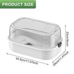 Qpets Turtle Basking Platform for Aquatic Tanks with Ramp and Built-in Food Bowl | 44.5x29x23cm PP Structure