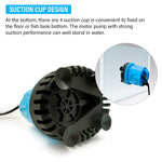 Qpets Submersible Water Pump for Aquarium and Pond with 25W Motor 1800L/H Flow | Suction Cup Base