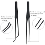 Qpets Aquarium Aquascaping Tools for Fish Tank with Pointed and Curved Tweezers 27cm Stainless Steel
