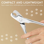 Qpets® Cat Nail Cutter Dog Nail Clipper, 5 Inches Pet Nail Clipper for Dogs Cats Labor Saving Spring Loaded Stainless Steel Dog Nail Clipper Trimmer Cats Nail Clipper