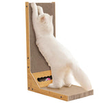 Cat Scratcher with Bell Toy 26.8 Inch Stand-up Cat Scratcher Premium Cardboard Scratcher for Cat Cardboard Scratcher Cat Toy