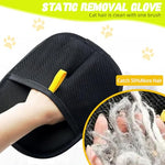 Qpets® Pet Hair Removal Gloves Static Catcher Mitt 9.85x8.46inches 2PCS
