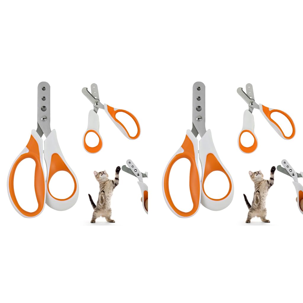 Qpets Cat Nail Clipper for Safe Grooming with 3 Guard Holes 1.5mm 2mm 3mm Stainless Steel