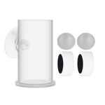 Qpets® Fish Food Feeder, Acrylic Transparent Shrimp Feeding Tube Suction Cup Tank Bowl Small Betta Food Dispenser for Fish Tanks, Shrimp Tanks-Transparent