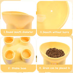 Qpets Elevated Cat Bowl with 3.5 in Raised Stand and Whisker-Friendly 5.4 in Design | PP Safe Anti-Tip Feeder