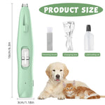 Qpets® Dog Paws Hair Trimmer USB Cordless Dog Hair Trimmer with UV & LED Light Paw Trimmer Pet Fine Hair Trimmer for Hair Around Paws, Buttocks, Wounds, for Dog, Cat, Small Pet