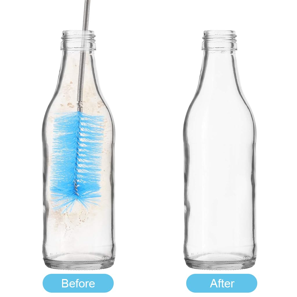 Qpets Dual Head Pipe Cleaning Brushes for Aquarium and Drain | 61 in Flexible 304 Stainless Steel Core