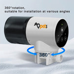 Qpets Automatic Fish Feeder for Aquariums with 0.8L Capacity and 360° Rotating Mount | Timer Feeding