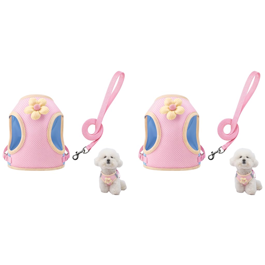 Qpets Cat Vest Harness for Outdoor Walking with 1.5m Leash and 360 Swivel Hook | M Size 35–40cm