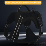 Qpets® Adjustable Dog Harness, Dog Belt Upgraded Seat Belt Buckle, No-Pull Pet Harness Easy Control & Military Standard Material - XL, Chest (Min 26.7'' - Max 36.6" inches)