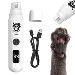 Qpets Dog Nail Grinder with Diamond Grinding Wheel and Dual Slot Safety Cap | 3-Speed USB Rechargeable Design