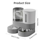 Qpets Dog Cat Feeder for Automatic Food and Water with 2.3L Capacity | No Jam Design