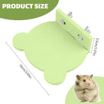 Qpets Hamster Standing Board for Cage 15x10x1.5cm featuring Screw-Fixed PVC Platform | Cartoon Pet House Decor
