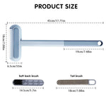 Qpets Cat Brush Dog Comb for Sofa and Carpet with 45 cm Handle | 2 Integrated Cleaning Brushes