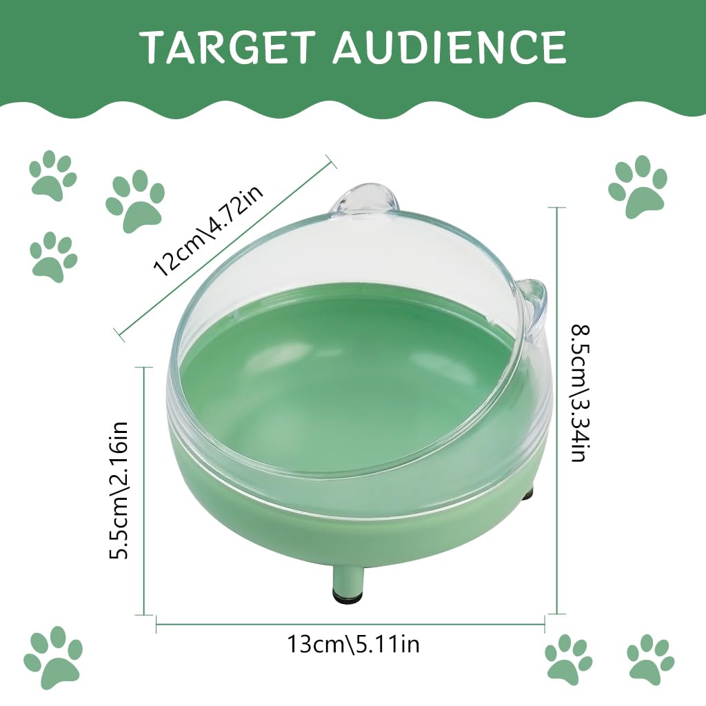 Qpets Cat Bowl for Cats and Dogs with 10° Tilted Stand & 13cm Diameter | PP Holder