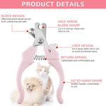 Qpets® Pet Grooming Kit, Dog Grooming Scissors Clippers for Cats Dogs, Pet Hair Trimmer Dog Hair Comb Spring Loaded Stainless Steel Pet Nail Clipper - 4 Pcs