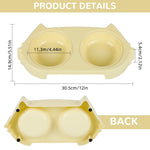 Qpets Dog Food Bowl for Cats and Puppies with 2 in 1 Feeding Design and Non Slip Base