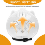 Qpets Cat Muzzle Collar for Bathing and Recovery with Transparent Ventilated Hood | Breathable Anti Licking Protective Mask