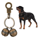 Qpets Mini Dog Collar Charms Bells for Cats and Puppies with Snap Clip | 4 Pack Silver