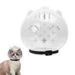 Qpets Cat Muzzle Collar for Bathing and Recovery with Transparent Ventilated Hood | Breathable Anti Licking Protective Mask