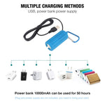 Qpets Aquarium Air Pump for Fish Tanks with Air Stone and Hose featuring USB Power | Ultra Quiet under 40 dB and Energy Efficient 0.2 W