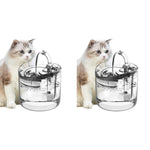 Qpets Automatic Cat Water Fountain for Dogs and Cats 1.8L with Faucet and 3 Layer Filter