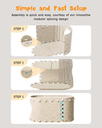 Qpets Cat House for Indoor Cats featuring Three‑Piece DIY Assembly and Oval Open Design 58x33x30cm