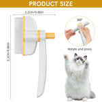 Qpets Dog Hair Slicker Brush for Cats and Dogs with Rotatable Head and Stainless Steel Bristles