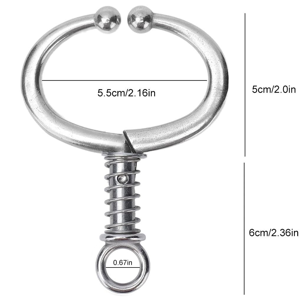 Qpets Cattle Nose Ring for Bulls and Cows featuring Clip-on Detachable Design 3 PCS Stainless Steel