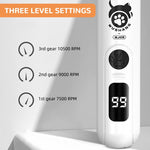 Qpets Dog Nail Grinder with Diamond Grinding Wheel and Dual Slot Safety Cap | 3-Speed USB Rechargeable Design