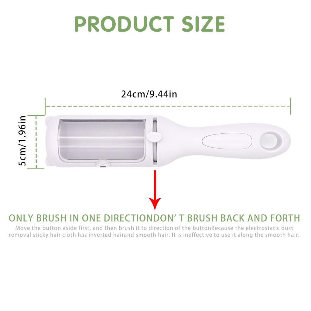 Qpets Dog Grooming Brush for Shedding and Mat Removal with Cleaning Roller and Ergonomic Handle