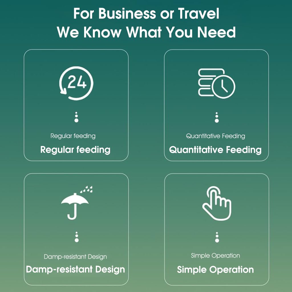 Qpets® Plastic 250Ml Automatic Fish Feeder Aquarium Automatic Fish Feeder With 3 Timer, Moisture-Proof Fish Food Dispenser Adjustable Feeding Amount (Not Including Battary), 12 X 6 X 5.7 Cm