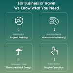 Qpets® Plastic 250Ml Automatic Fish Feeder Aquarium Automatic Fish Feeder With 3 Timer, Moisture-Proof Fish Food Dispenser Adjustable Feeding Amount (Not Including Battary), 12 X 6 X 5.7 Cm