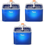 Qpets Cat Water Fountain 67oz 2.0L with LED Light featuring 3 Flow Modes and Quiet Pump