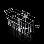 Qpets Clear Acrylic Hydroponic Basket for Fish Tank with Hanging Design 18x6x8cm | Decorative Aquarium Planter for Root Growing & Home Décor