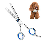 Qpets Thinning Scissors for Salon and Home Use with Ergonomic Handle & Stainless Steel Blade