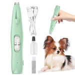 Qpets® Dog Paws Hair Trimmer USB Cordless Dog Hair Trimmer with UV & LED Light Paw Trimmer Pet Fine Hair Trimmer for Hair Around Paws, Buttocks, Wounds, for Dog, Cat, Small Pet