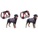 Qpets Dog Harness for Large Dogs 22.5–45kg with Reflective Strips and Control Handle | Red Oxford Vest 2PCS