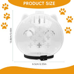 Qpets Cat Muzzle Collar for Bathing and Recovery with Transparent Ventilated Hood | Breathable Anti Licking Protective Mask