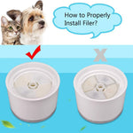 Qpets Cat Water Fountain Filter Replacement 12PCS for 81OZ 2.4L Fountain with Triple Filtration System | Activated Carbon Washable Filters