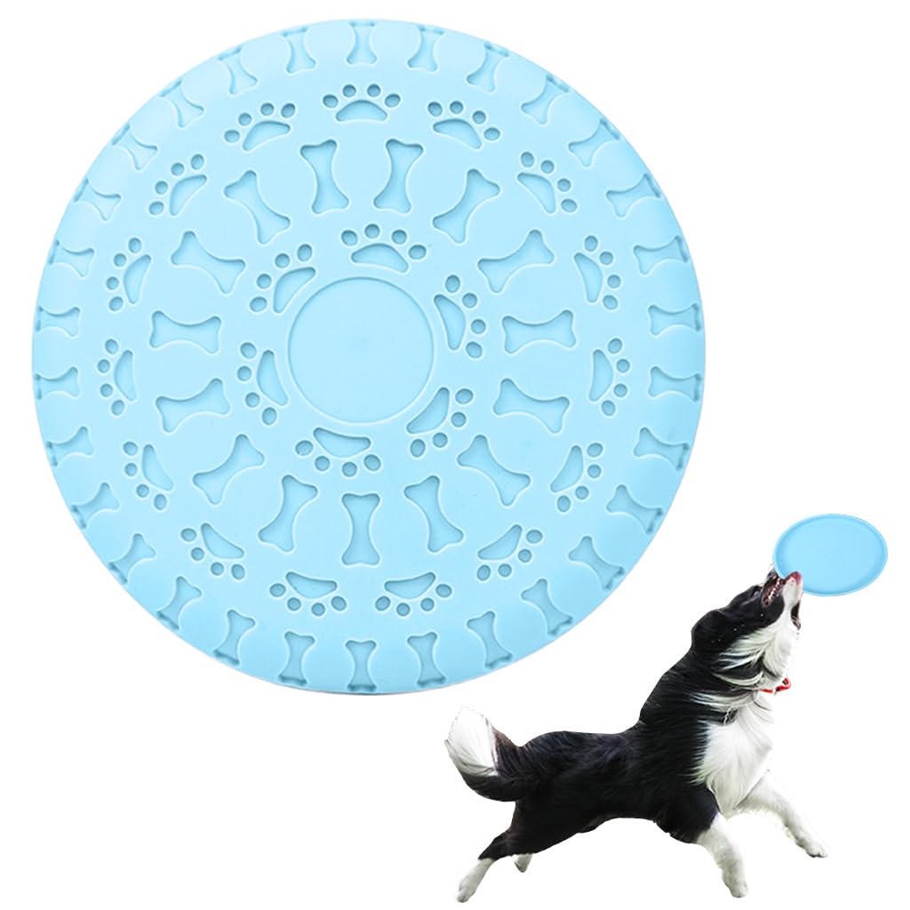 Qpets Flying Disc Toys for Dogs with Aerodynamic Design and 11 in TPR Rubber Build | Floats on Water