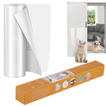 Qpets® Clear Cat Scratch Protector, Self-Adhesive PVC Furniture Guard Anti-Scratch Film for Couches, Chairs & Upholstery - 45x300cm