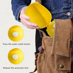 Qpets 380ml Dog Water Bottle with Integrated Trough, One-Button Flow Control and BPA-Free PP