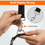 Qpets Double Dog Leash Split Lead with No-Tangle Swivel, Adjustable Length and Reflective Stitching