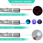 Qpets Cat Teaser Laser Point Pen for Playtime with 5 Patterns & USB Rechargeable Design
