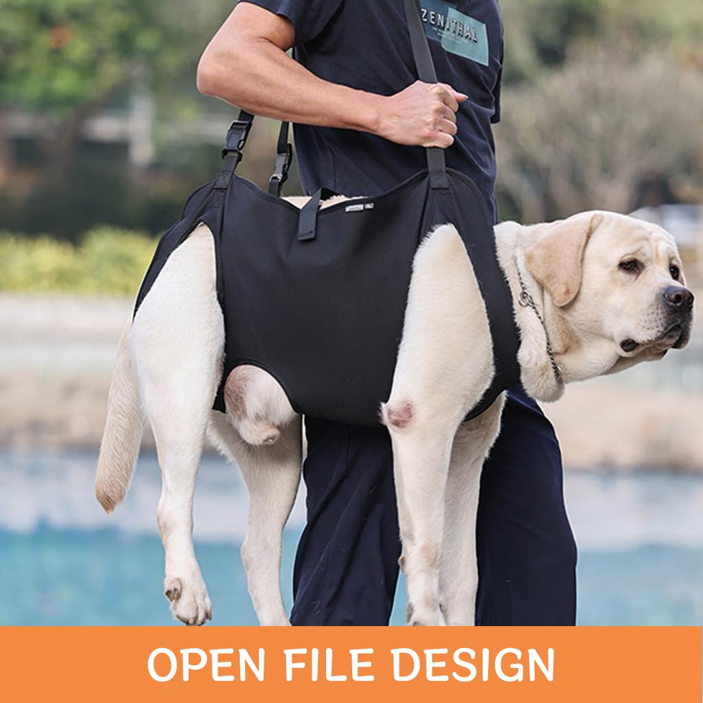 Qpets Dog Lift Harness for Aging and Injured Dogs with 22 in Body Support & Quick Release Buckle