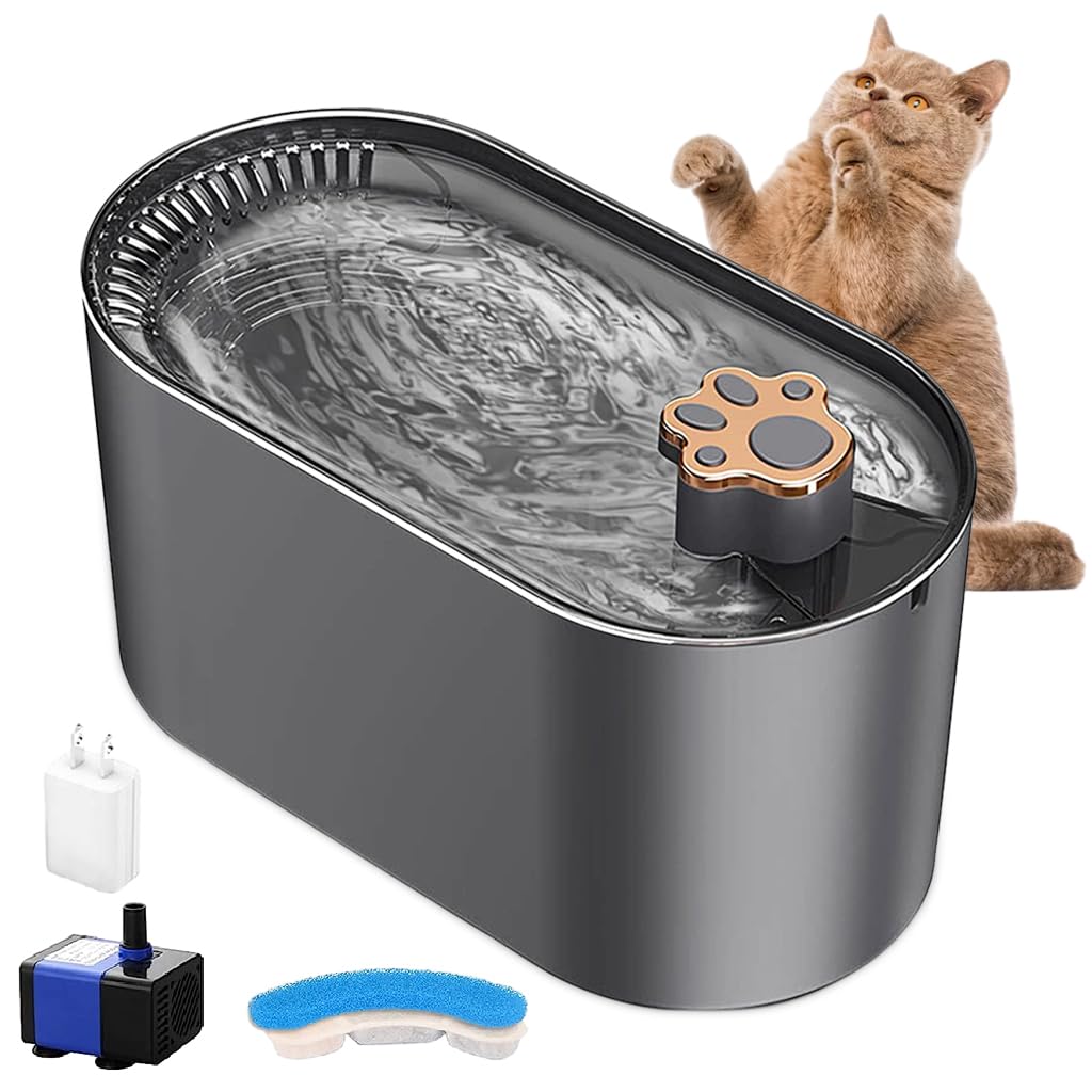 Qpets Cat Water Fountain with Triple Filtration and LED Indicator | 3L USB Ultra Quiet Dispenser